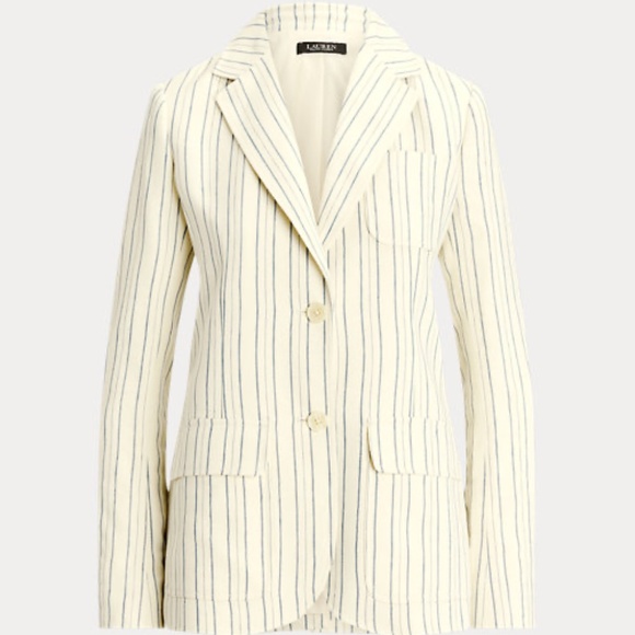 Lauren Striped Cotton-Blend Blazer - Picture 2 of 7